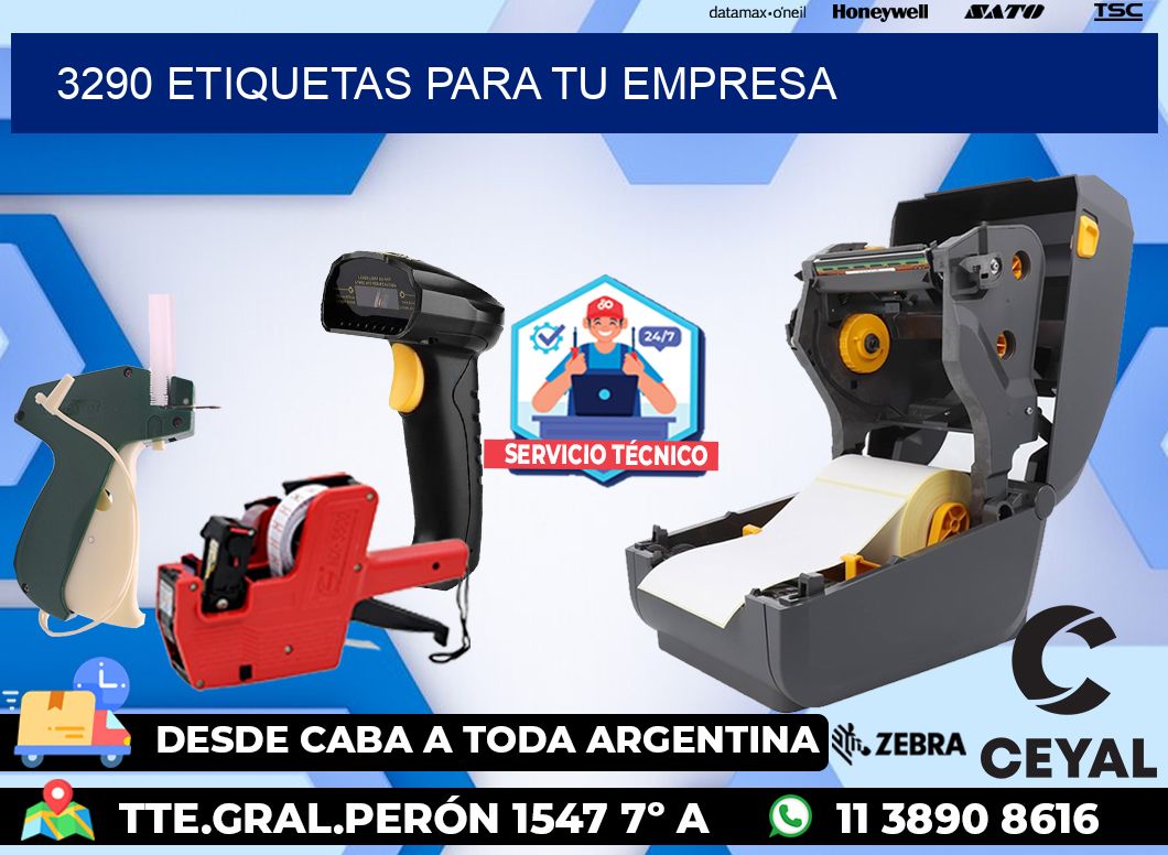 3290 etiquetas para tu empresa