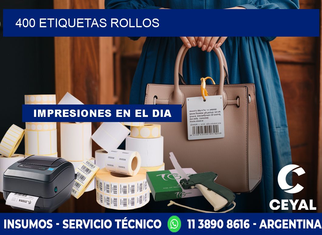 400 etiquetas rollos