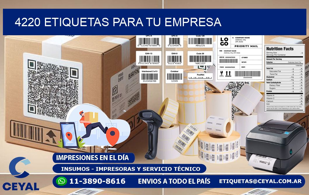 4220 etiquetas para tu empresa