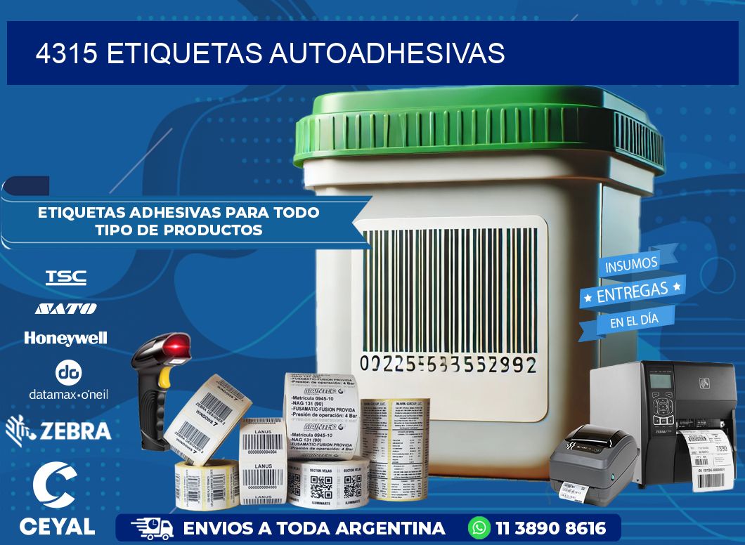 4315 etiquetas autoadhesivas