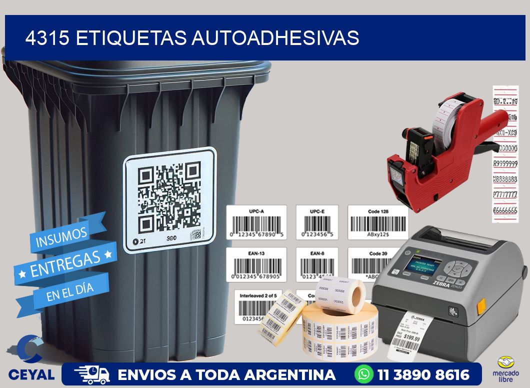 4315 etiquetas autoadhesivas