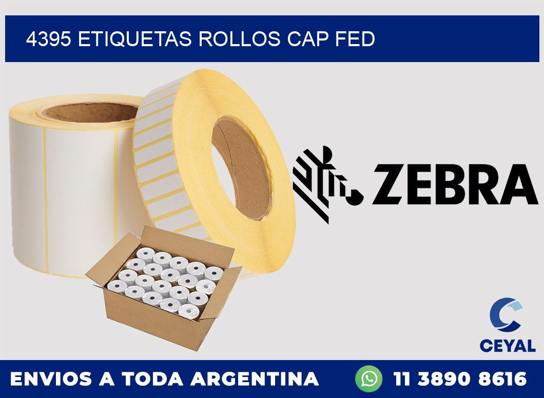 4395 etiquetas rollos CAP FED