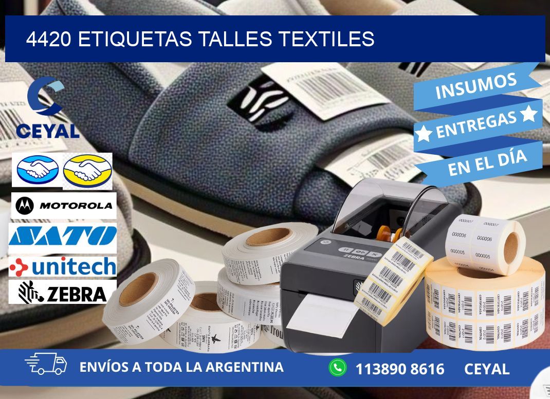 4420 ETIQUETAS TALLES TEXTILES
