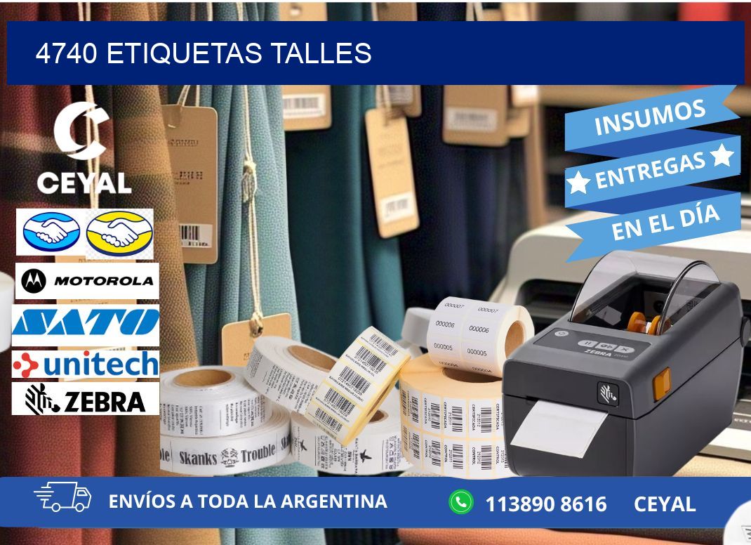 4740 ETIQUETAS TALLES
