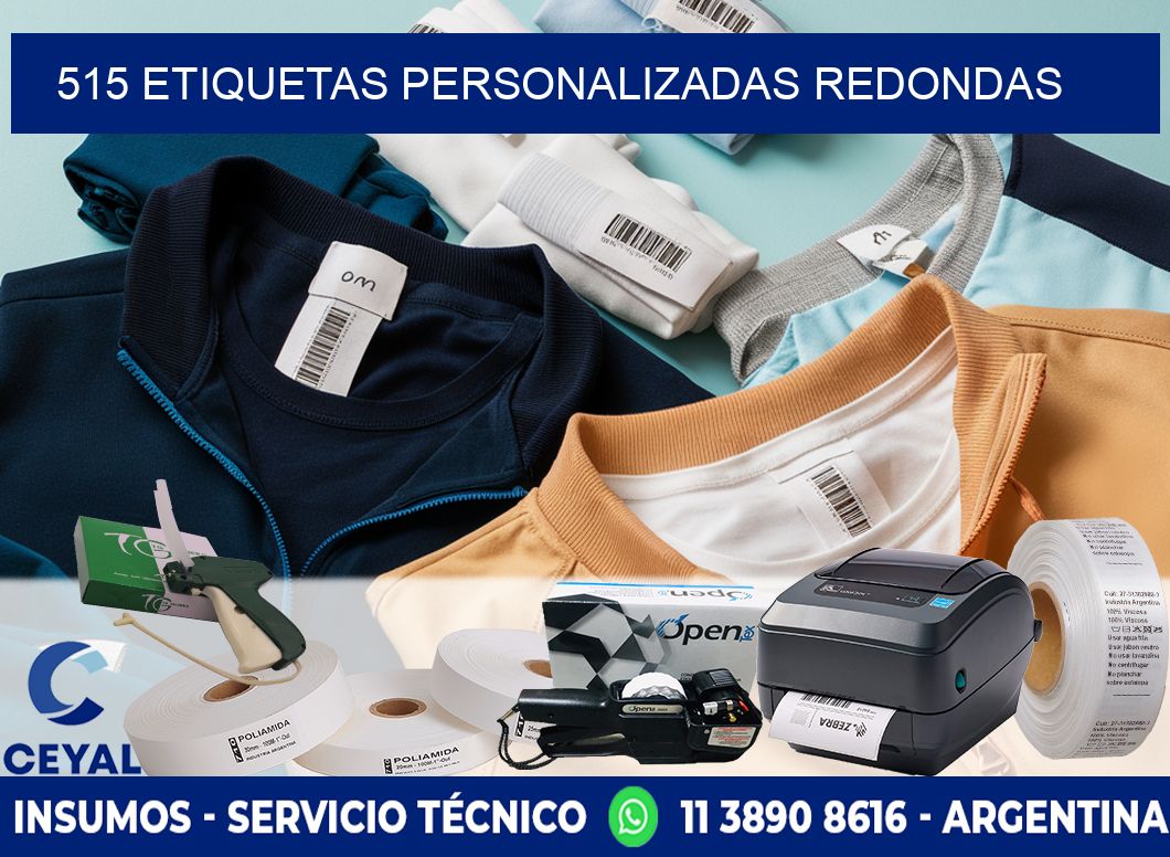 515 Etiquetas personalizadas redondas