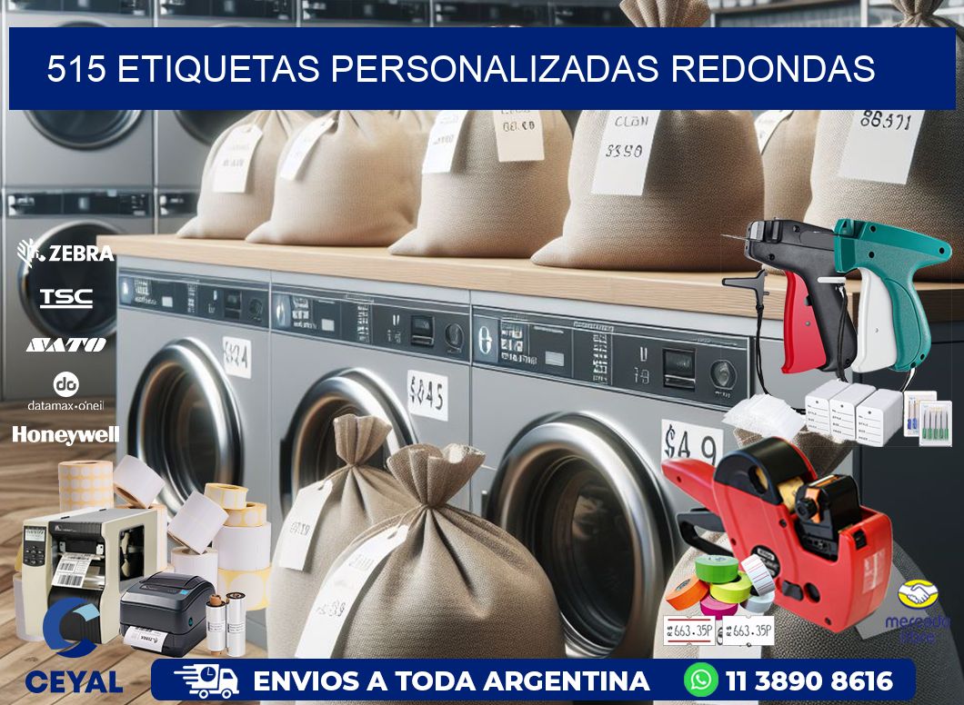 515 Etiquetas personalizadas redondas