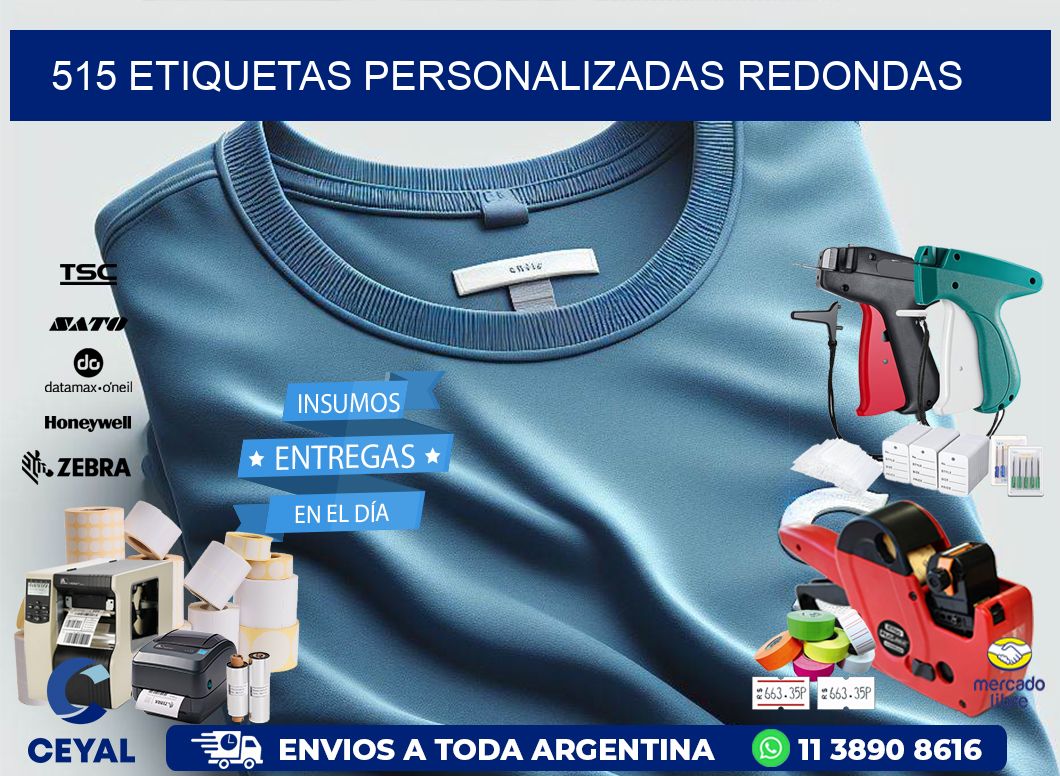 515 Etiquetas personalizadas redondas