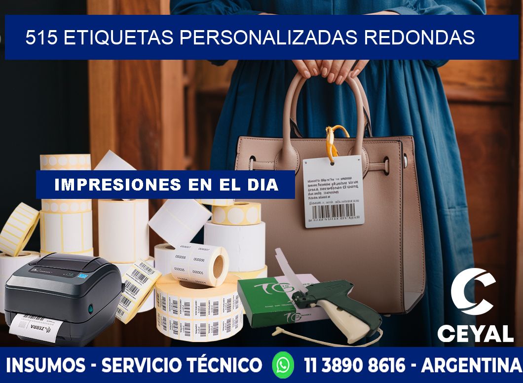 515 Etiquetas personalizadas redondas
