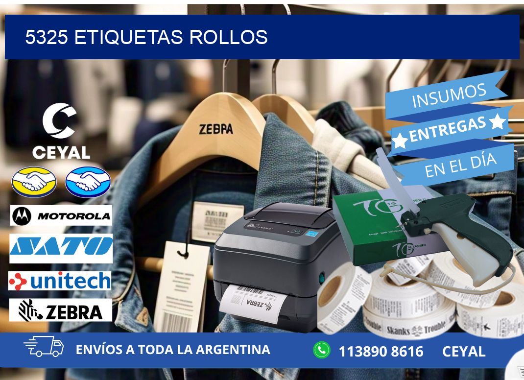 5325 etiquetas rollos