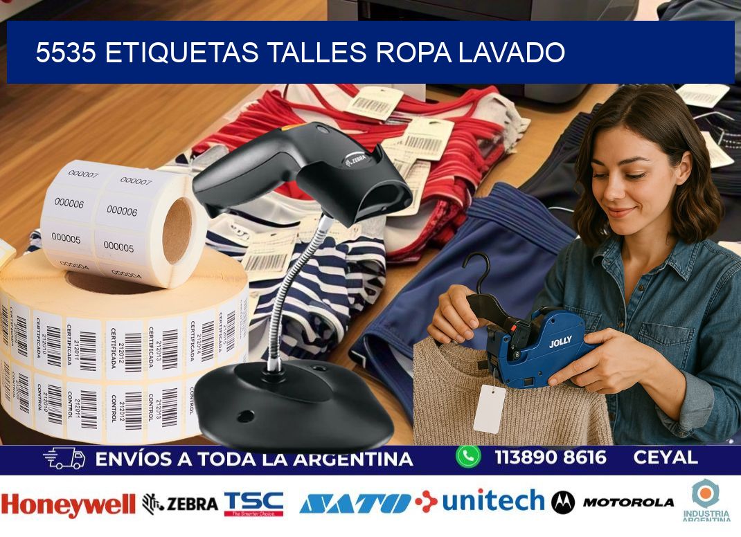 5535 ETIQUETAS TALLES ROPA LAVADO