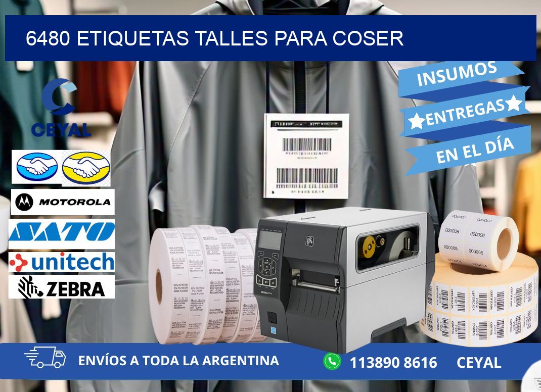 6480 ETIQUETAS TALLES PARA COSER