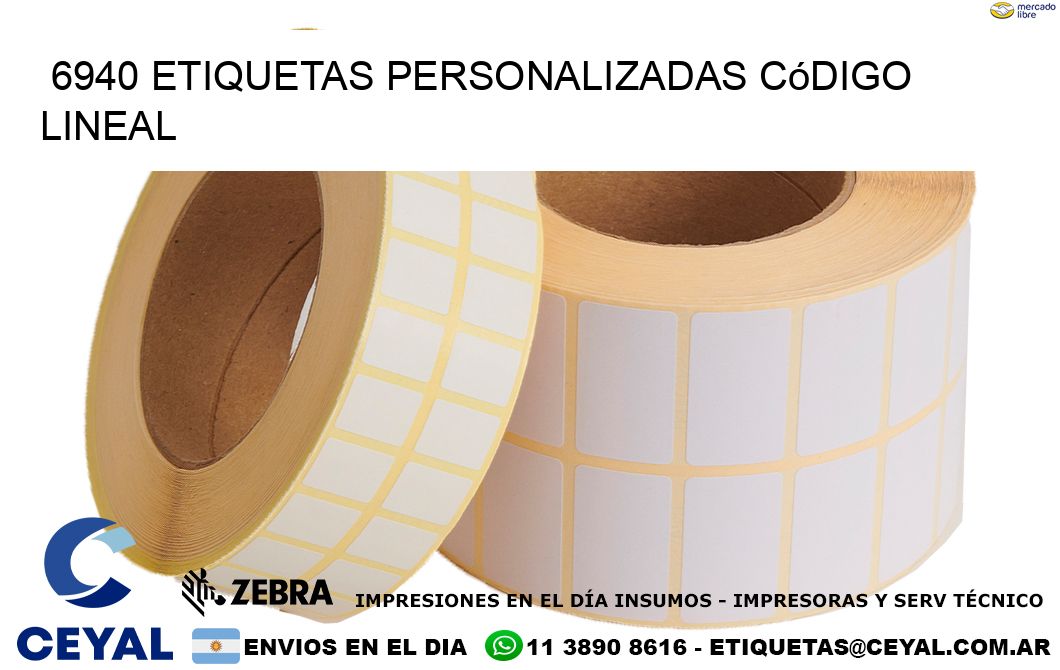 6940 Etiquetas personalizadas código lineal