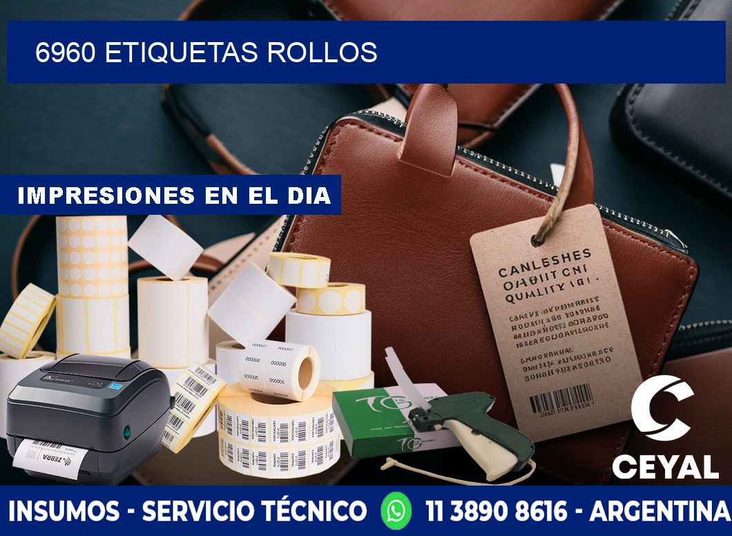 6960 etiquetas rollos
