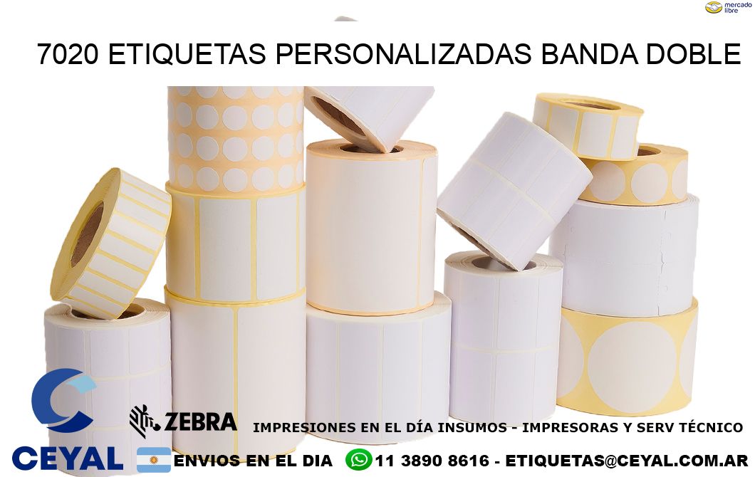 7020 Etiquetas personalizadas banda doble