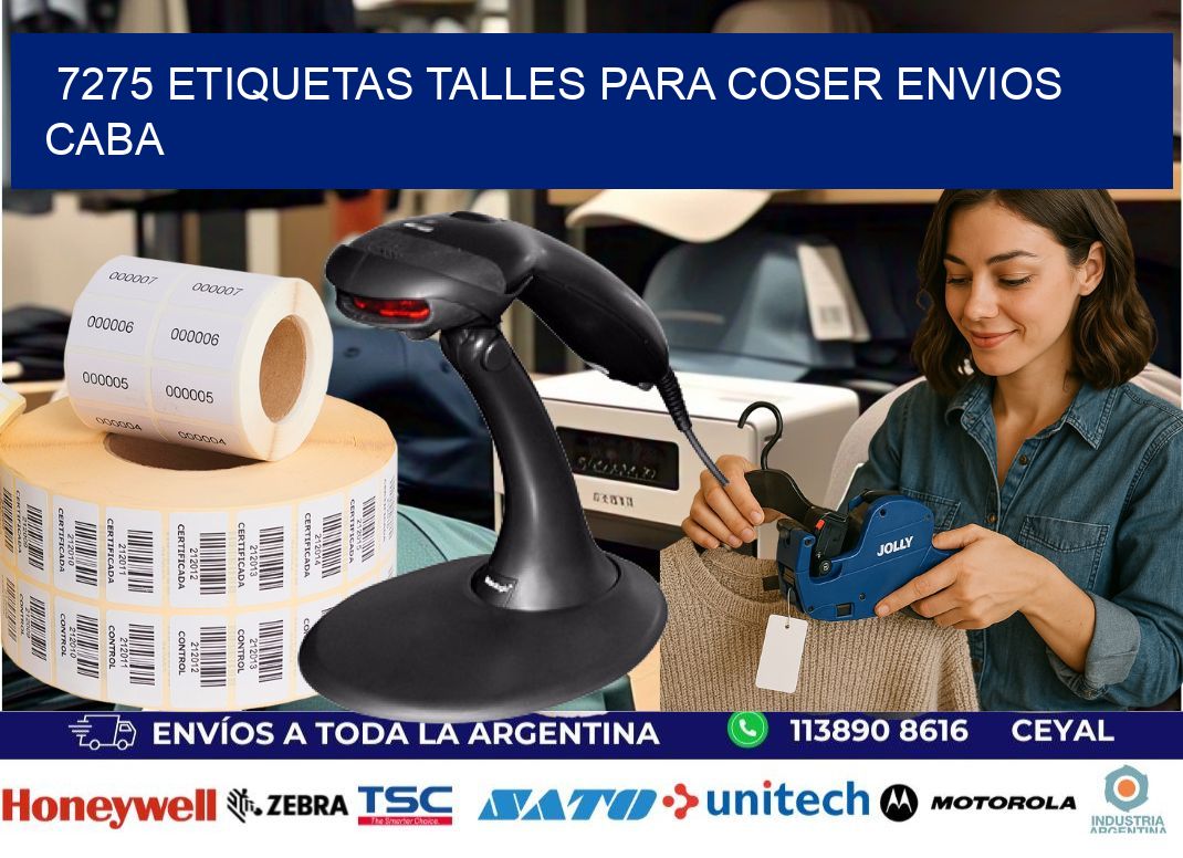 7275 ETIQUETAS TALLES PARA COSER ENVIOS CABA