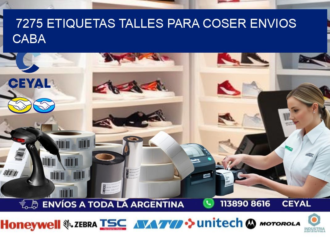 7275 ETIQUETAS TALLES PARA COSER ENVIOS CABA