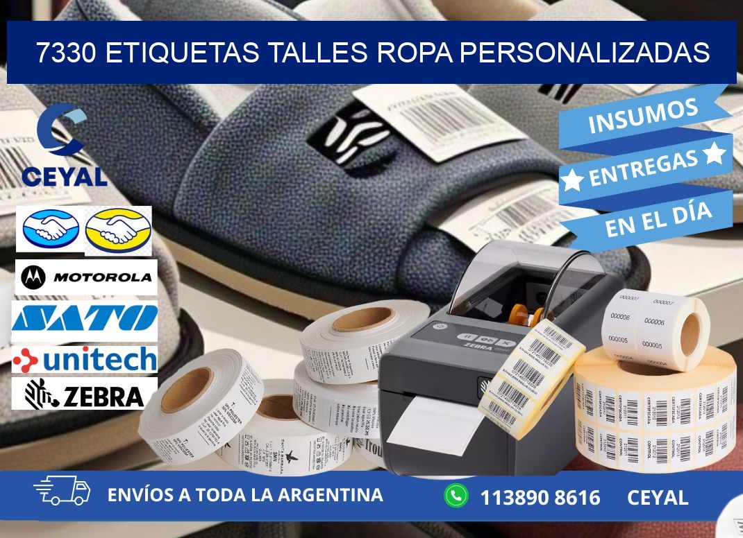 7330 ETIQUETAS TALLES ROPA PERSONALIZADAS