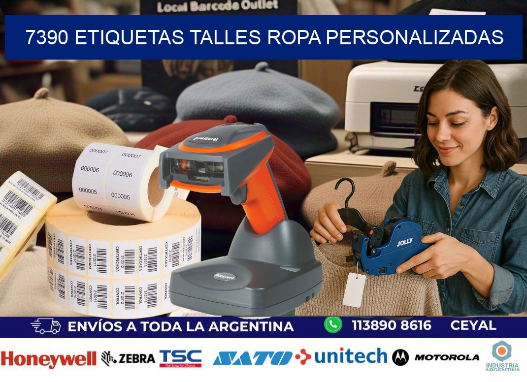 7390 ETIQUETAS TALLES ROPA PERSONALIZADAS