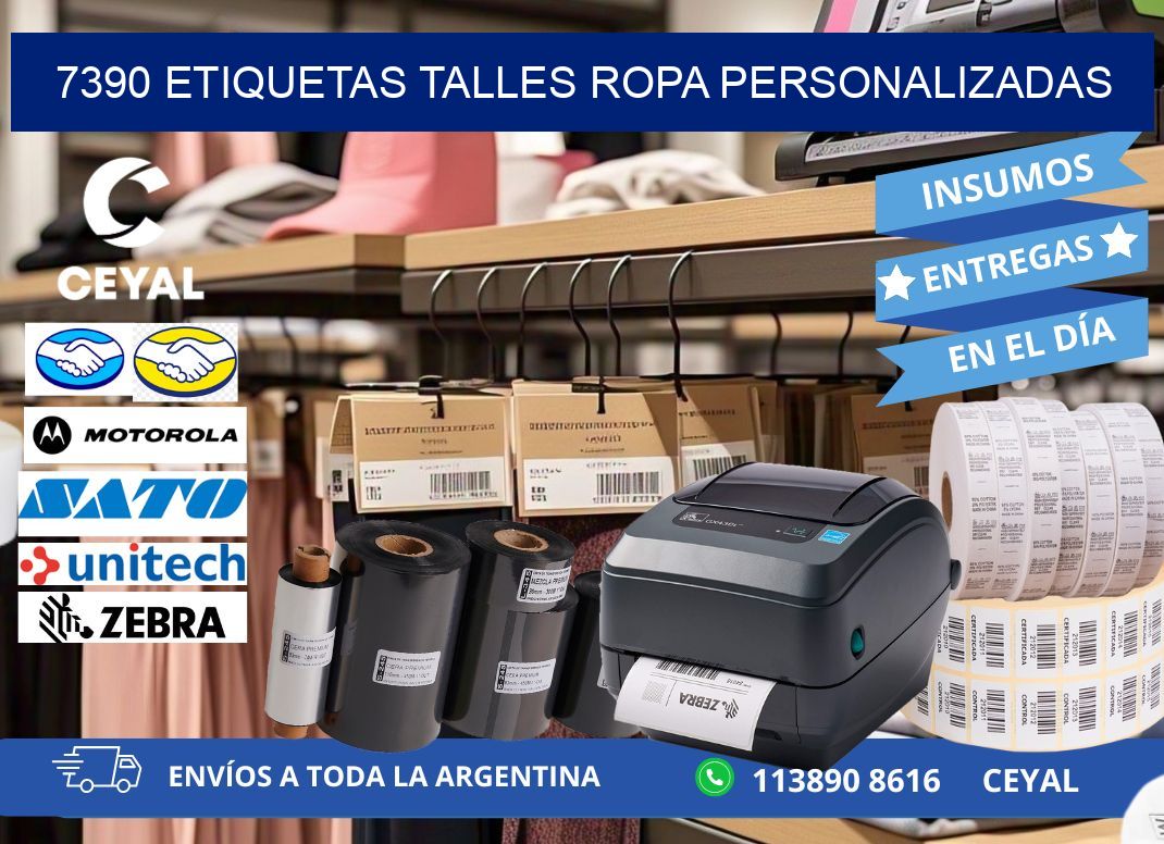 7390 ETIQUETAS TALLES ROPA PERSONALIZADAS