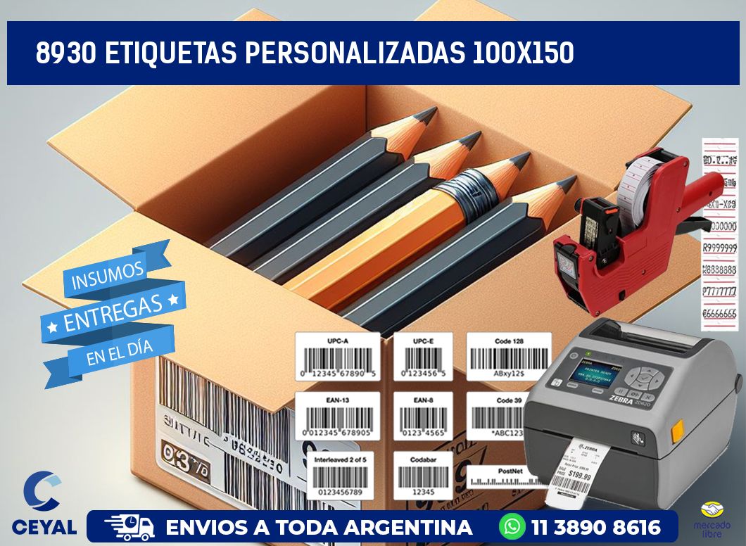 8930 Etiquetas personalizadas 100x150