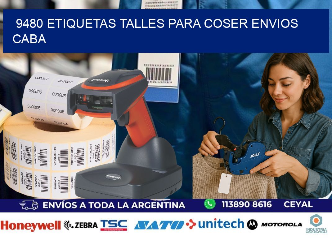 9480 ETIQUETAS TALLES PARA COSER ENVIOS CABA