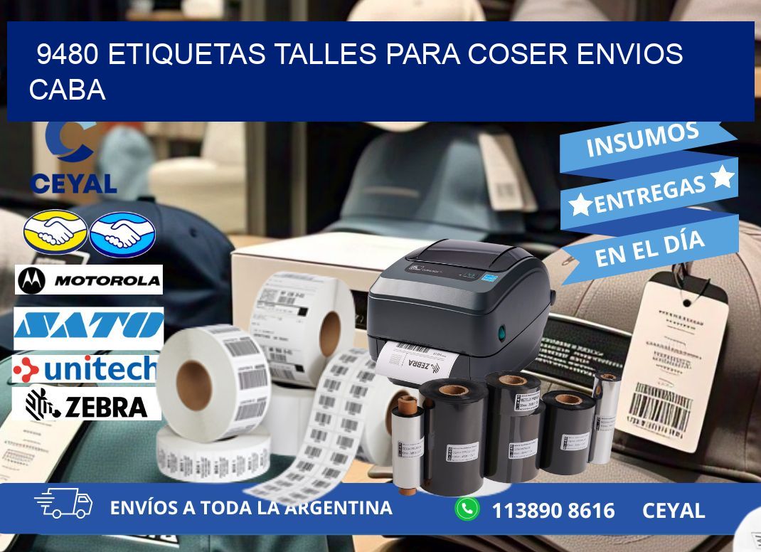 9480 ETIQUETAS TALLES PARA COSER ENVIOS CABA