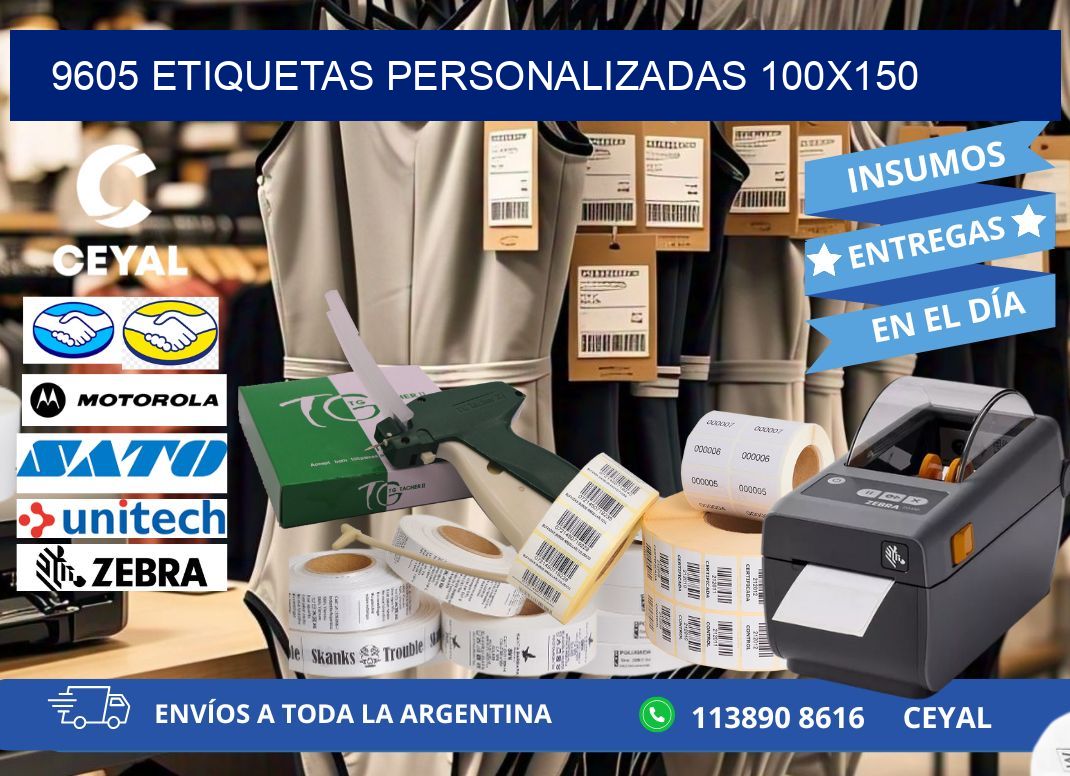 9605 Etiquetas personalizadas 100x150