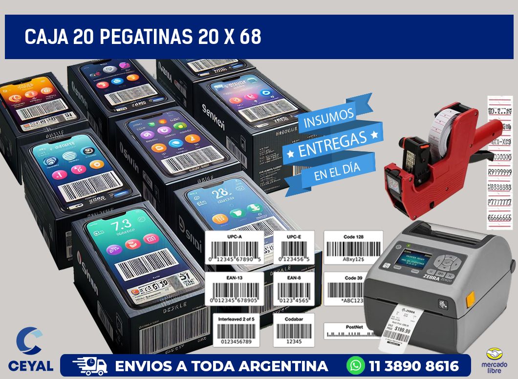 CAJA 20 PEGATINAS 20 x 68