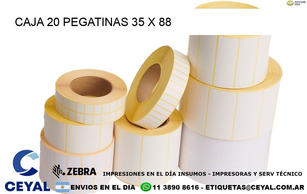 CAJA 20 PEGATINAS 35 x 88