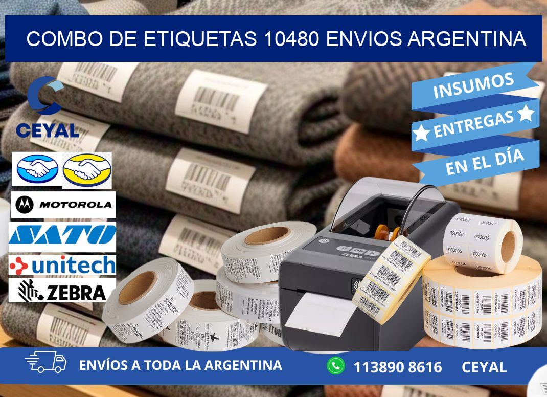 Combo de etiquetas 10480 ENVIOS ARGENTINA