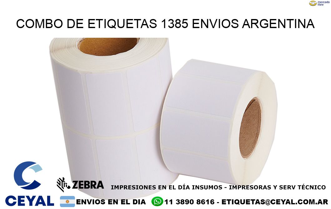 Combo de etiquetas 1385 ENVIOS ARGENTINA
