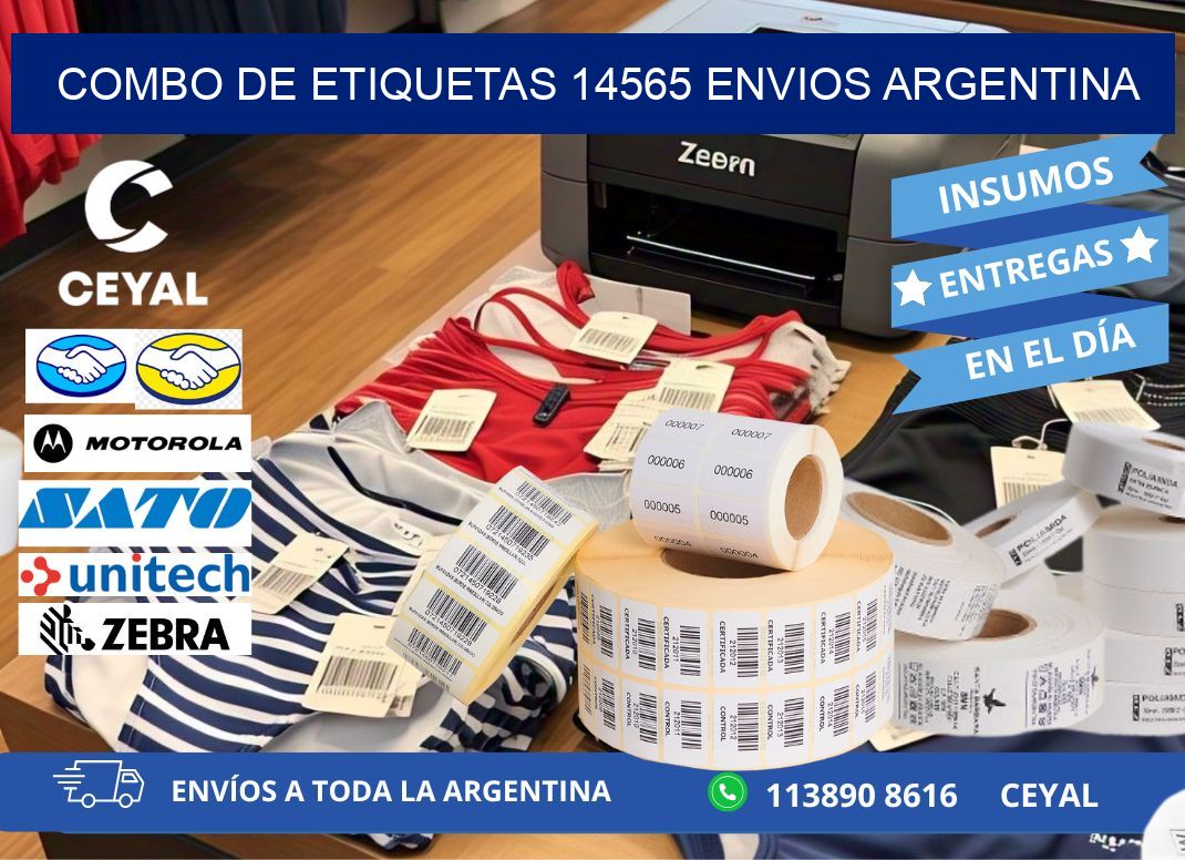 Combo de etiquetas 14565 ENVIOS ARGENTINA