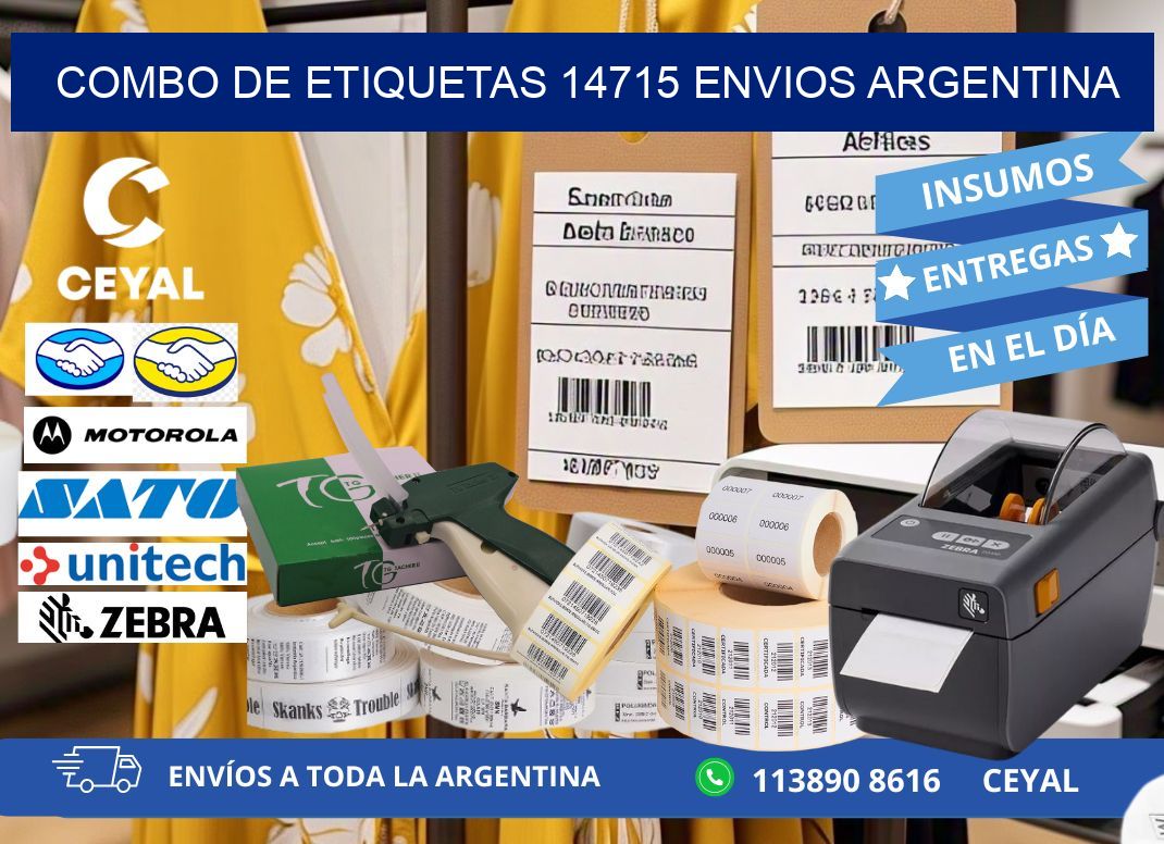 Combo de etiquetas 14715 ENVIOS ARGENTINA