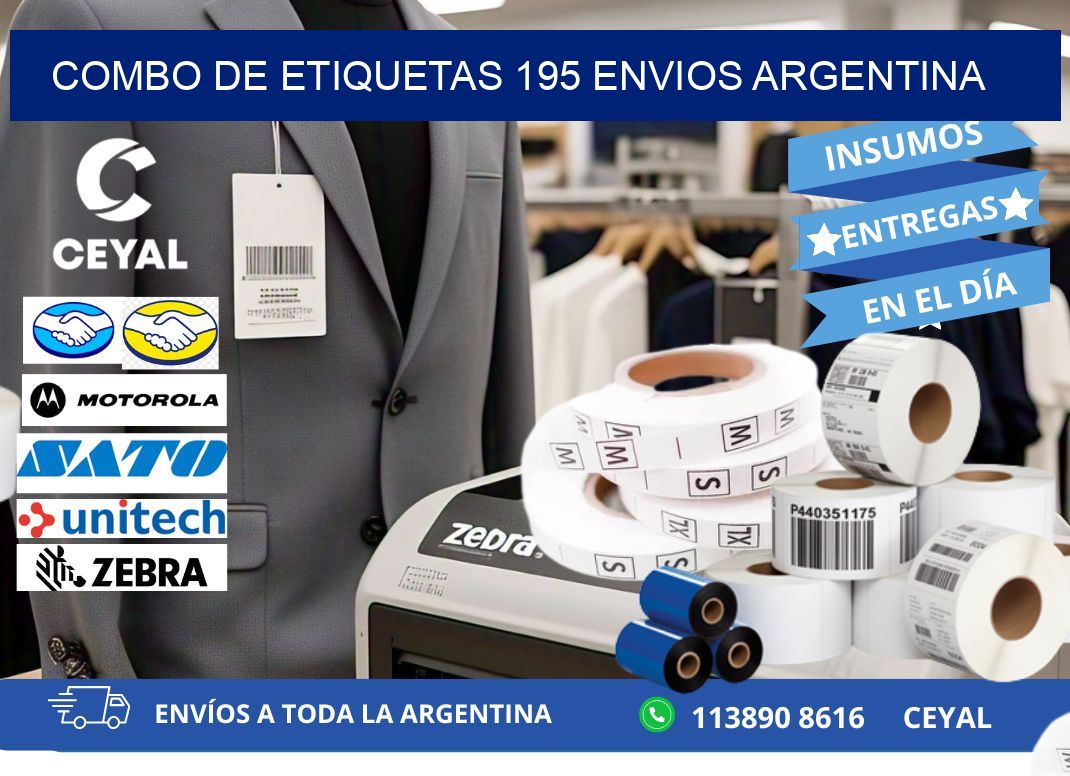 Combo de etiquetas 195 ENVIOS ARGENTINA