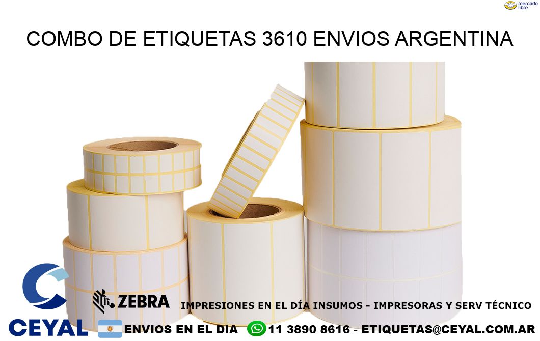 Combo de etiquetas 3610 ENVIOS ARGENTINA