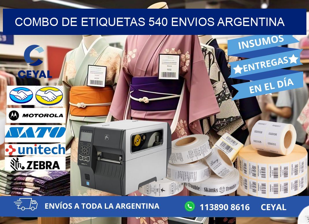 Combo de etiquetas 540 ENVIOS ARGENTINA