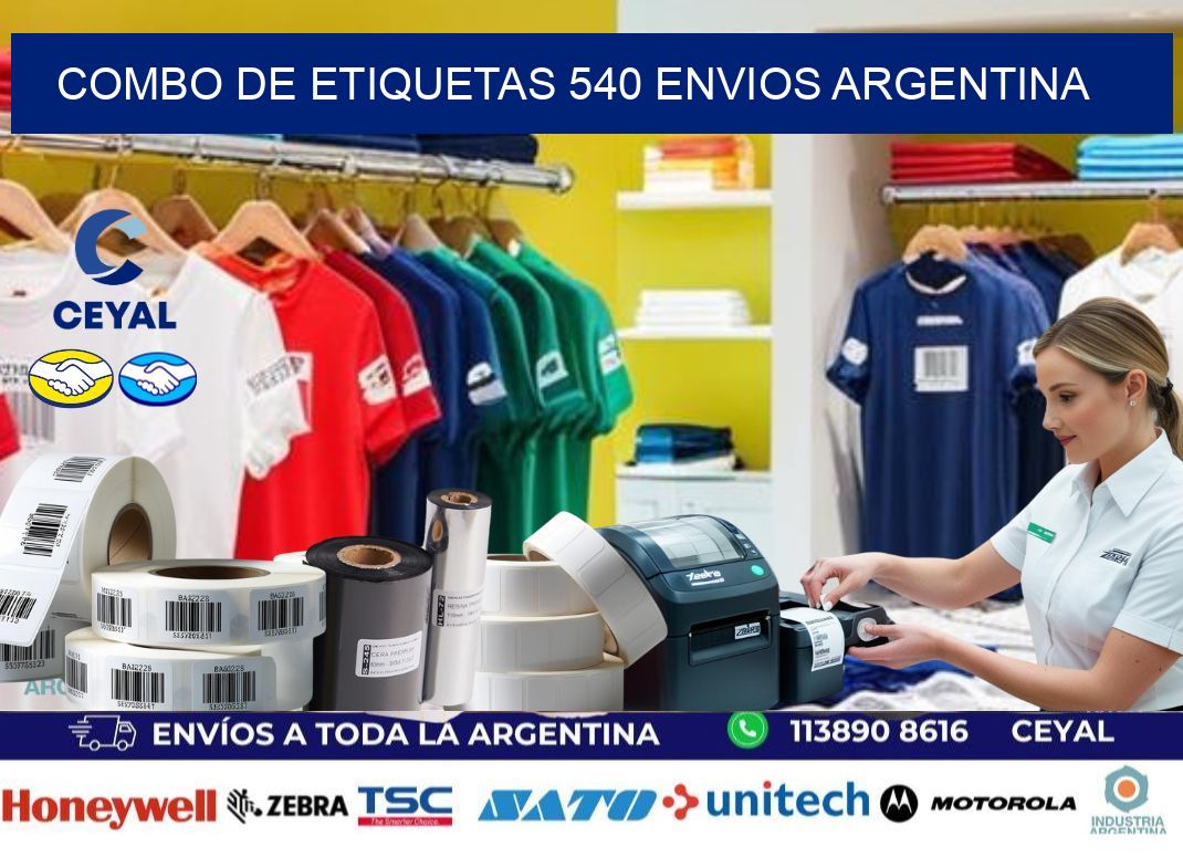 Combo de etiquetas 540 ENVIOS ARGENTINA