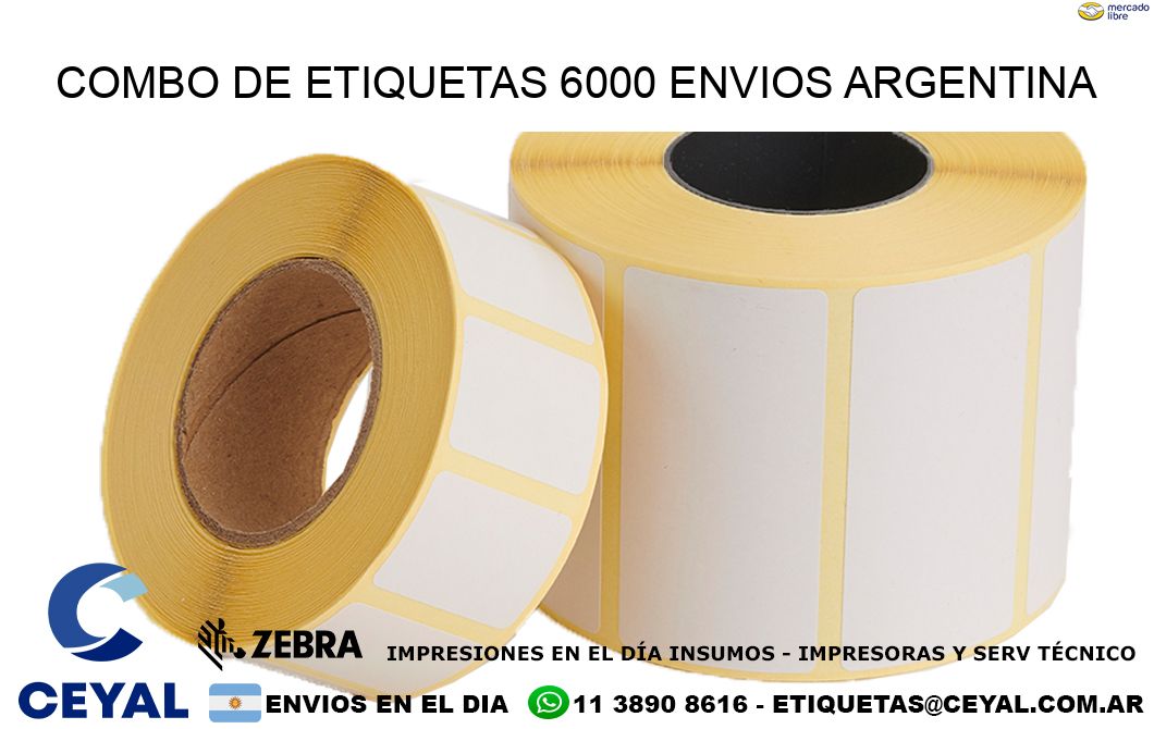 Combo de etiquetas 6000 ENVIOS ARGENTINA