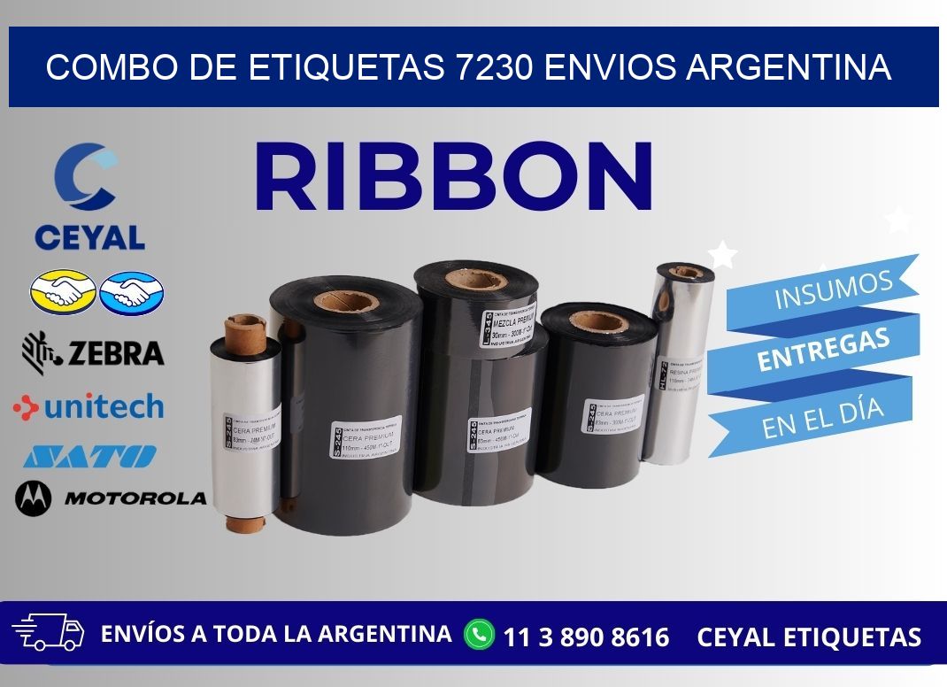 Combo de etiquetas 7230 ENVIOS ARGENTINA