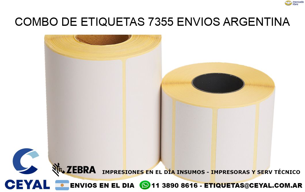 Combo de etiquetas 7355 ENVIOS ARGENTINA