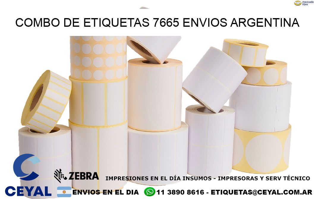Combo de etiquetas 7665 ENVIOS ARGENTINA
