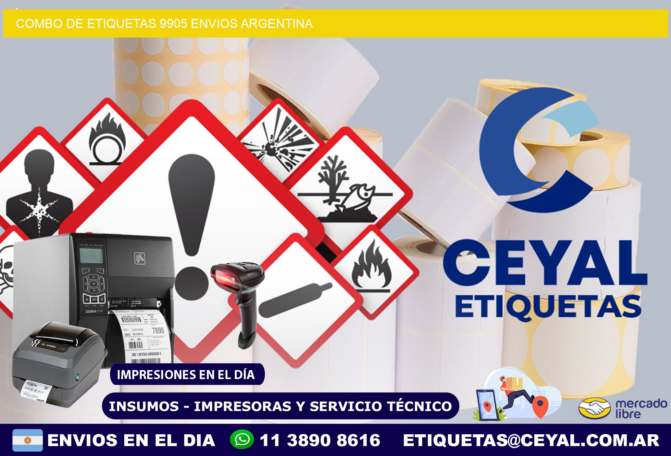 Combo de etiquetas 9905 ENVIOS ARGENTINA