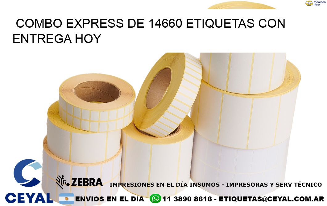 Combo express de 14660 etiquetas con entrega hoy
