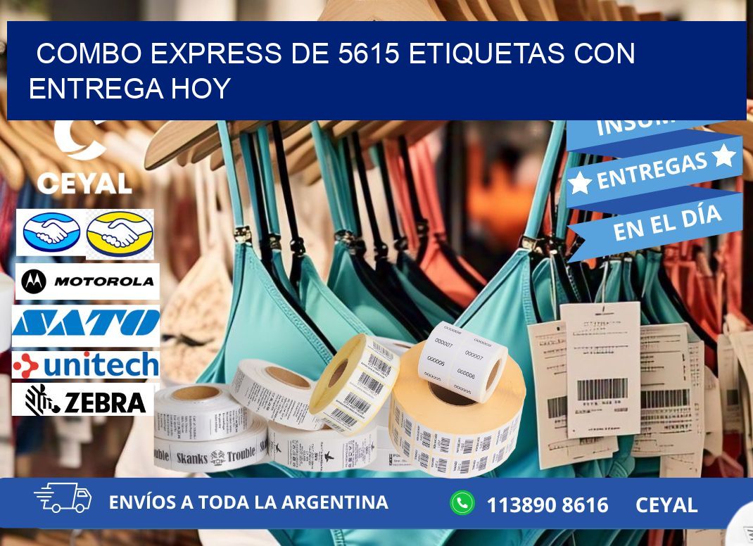 Combo express de 5615 etiquetas con entrega hoy