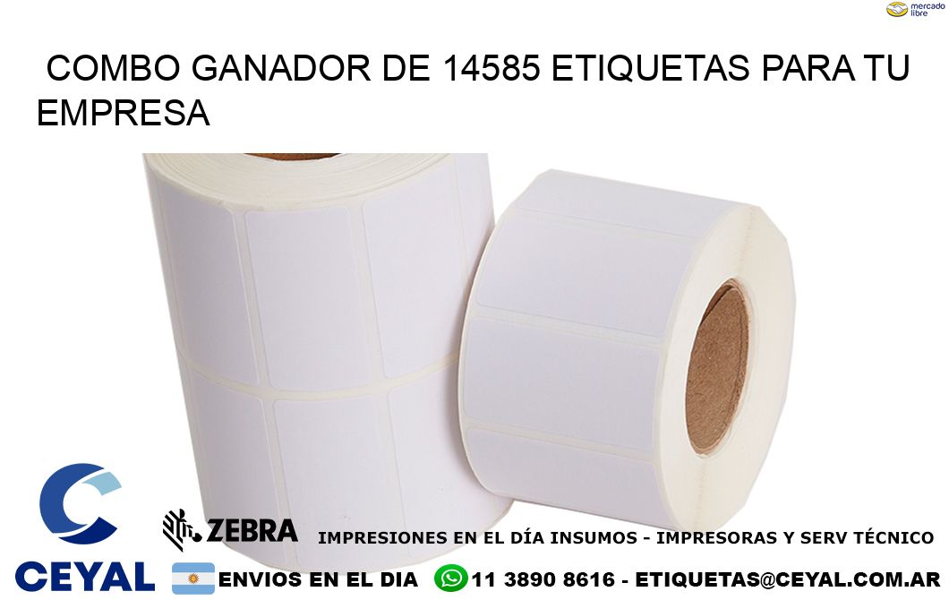 Combo ganador de 14585 etiquetas para tu empresa