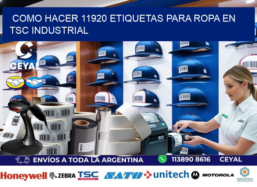 Como hacer 11920 etiquetas para ropa en tsc industrial