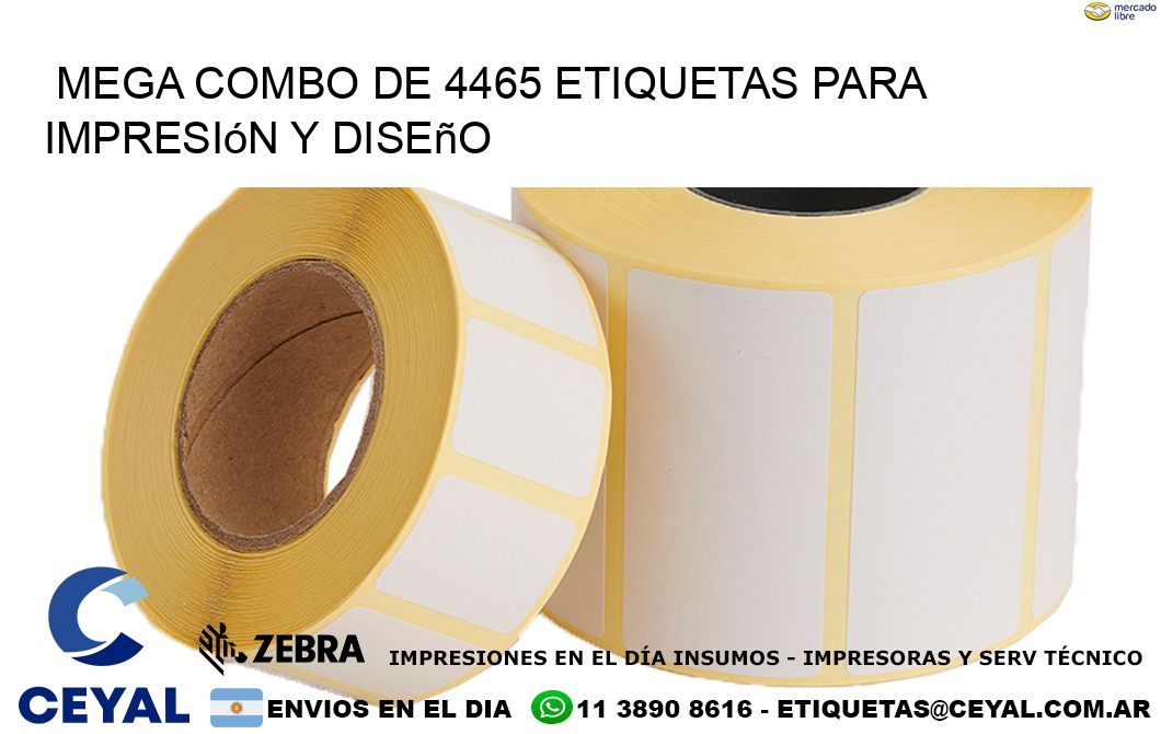 Mega combo de 4465 etiquetas para impresión y diseño