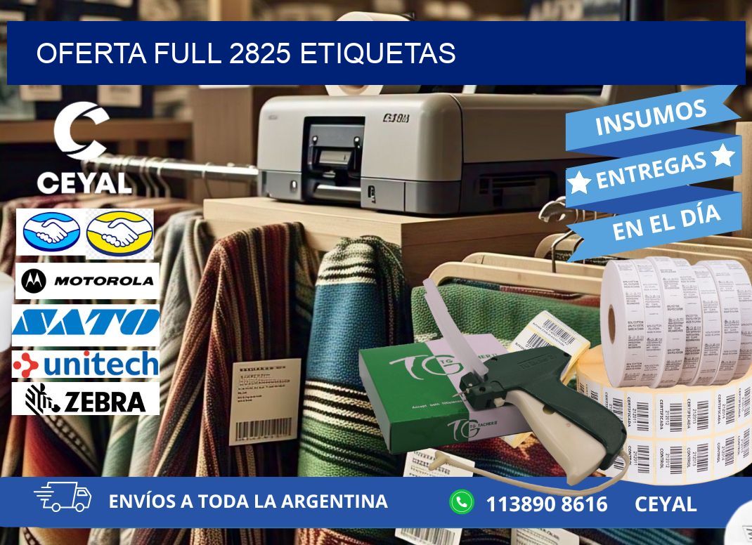Oferta full 2825 etiquetas
