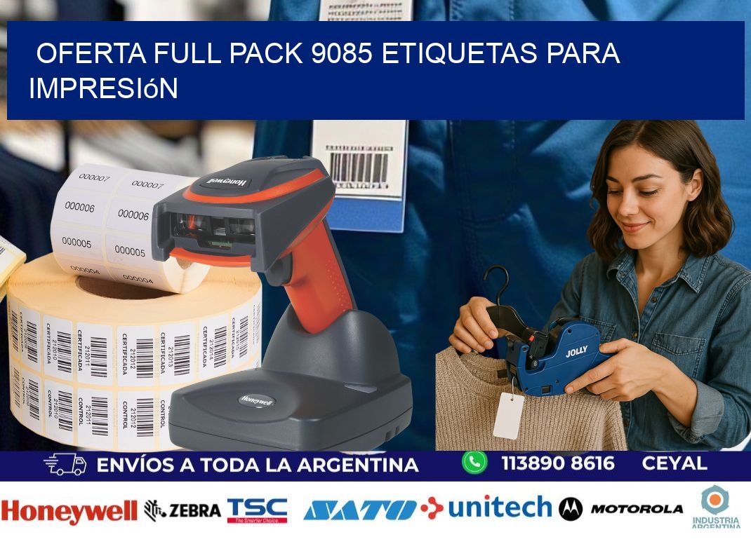 Oferta full pack 9085 etiquetas para impresión