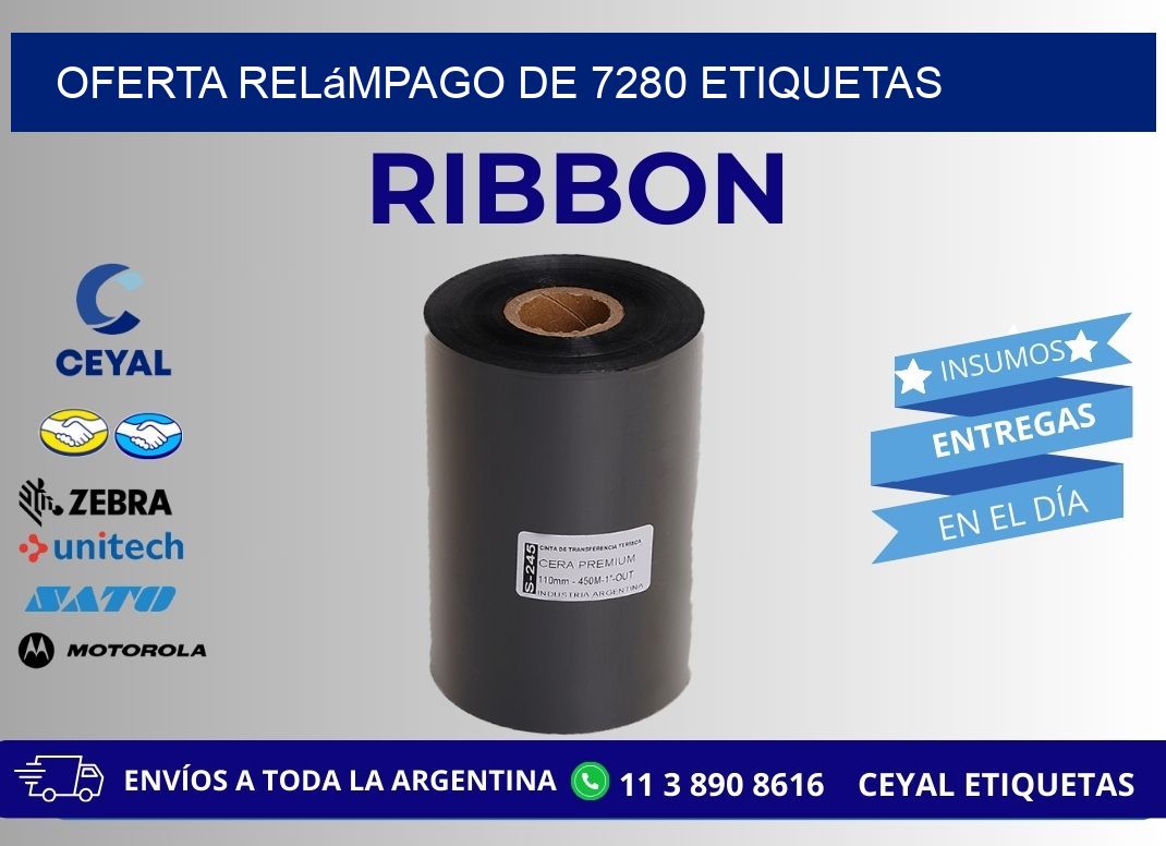 Oferta relámpago de 7280 etiquetas